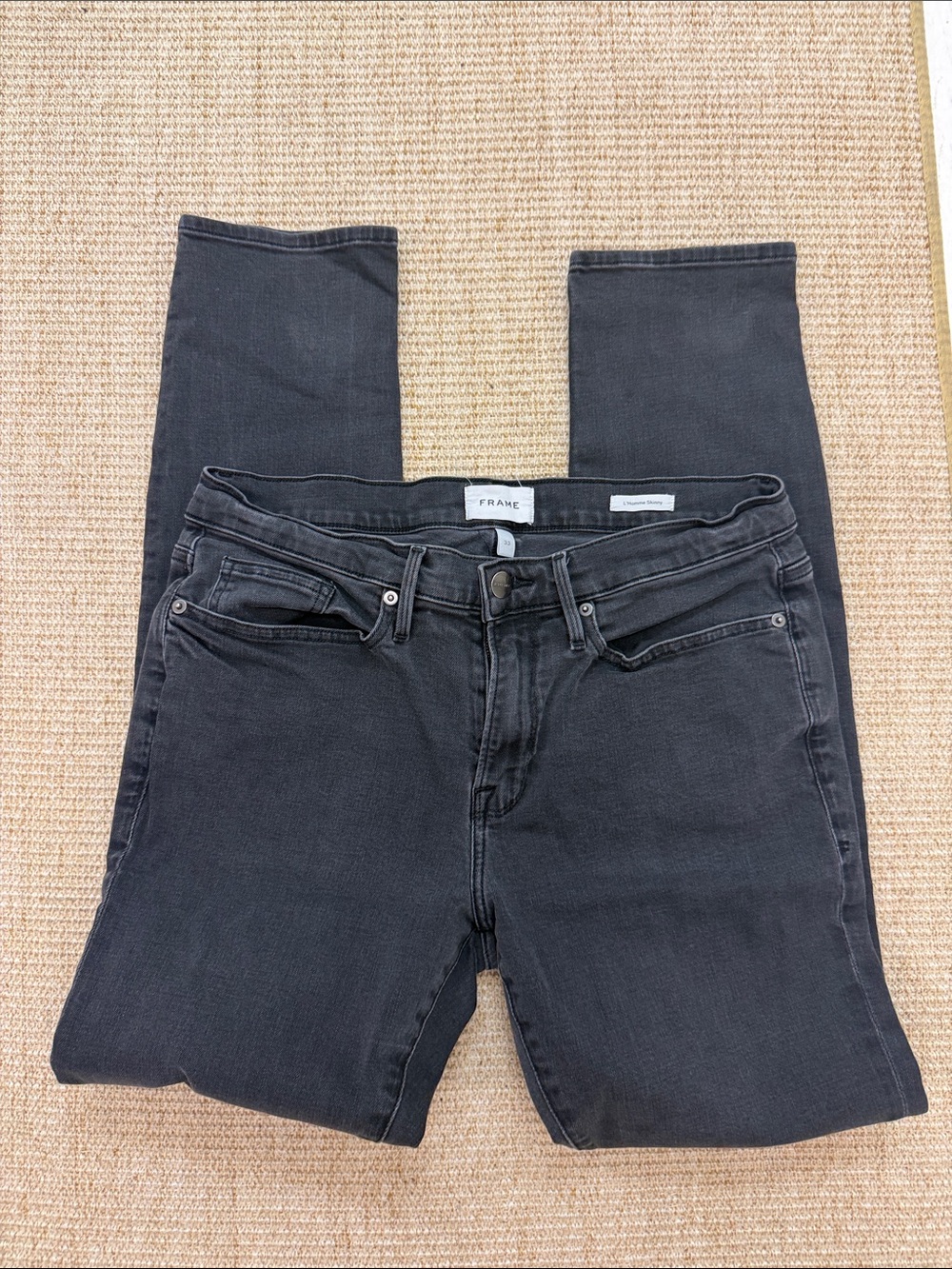 Frame Denim Skinny Jeans in Black